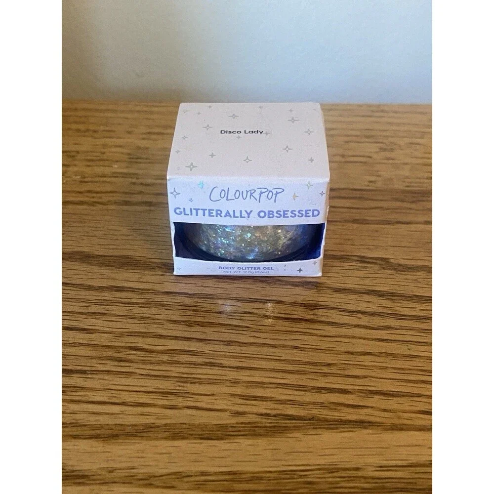 ColourPop Glitterally Obsessed Body Glitter Gel .6oz Disco Lady New Boxed Silver